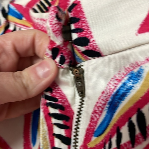 J. Crew size 12 Colorful Leaf Print Mid-rise Cropped Lightweight Chino Pants - Picture 7 of 12